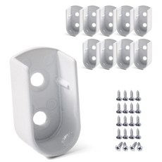 Sonjabisesang U型衣桿插座 直徑 16mm, 10個, 白色