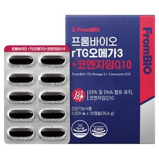 FromBIO rTG Omega-3 + 輔酶Q10 30.6g, 30錠, 1個