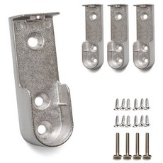손잡이세상 드레스룸 U형 옷봉 소켓 19mm, 니켈, 4개
