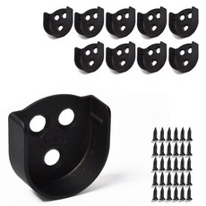 Sonjabisesang 圓形衣桿插座 25mm, 黑色, 10個