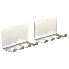 모나코올리브 304 스테인리스 듀얼 칫솔꽂이, 2개, 실버