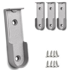 Sonjabisesang U型長衣桿套 19mm, 銀色, 4個