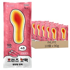 INLIFE 女性用鞋墊式暖暖包 90g 2件組, 10個