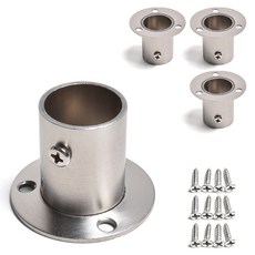 Sonjabisesang 圓形長管衣桿插座 25mm, 鎳, 4個