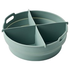 Modern House 每日每日 全矽膠氣炸鍋分隔圓形炸籃 20 x 20 x 5 cm, 1個, 綠色