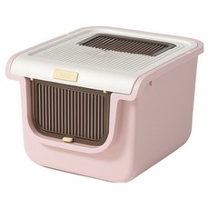 REDPUPPY 貓咪Convey密封型貓砂盆, 蜜粉紅, 1個