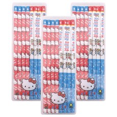 산리오 헬로키티 연필 8p + 케이스 세트, 혼합색상, 3세트