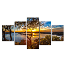 트레오바 풍경 호수그림 액자없음 20 x 30 cm x 2p + 20 x 40 cm x 2p + 20 x 50 cm 세트 2cm 비워두기, 액자 없는 액자 A형