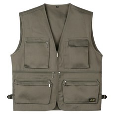 더노블페이스 남성용 멀티 포켓 다용도 작업 조끼 JH_V004