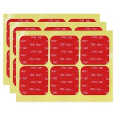 브이에이치비 초강력 아크릴폼 사각형 투명 양면테이프 65 x 65 mm 6p, 3개