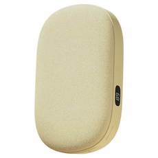 지클랜 벨벳원단 휴대용 충전식 손난로 보조배터리 6000mAh, GPR6000C, 아이보리