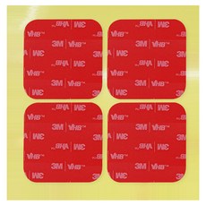 3M VHB 超強力壓克力泡棉方形透明雙面膠帶 75 x 75 mm 4入, 1個