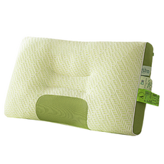 스마일깨비 사용 편한 니트형 숙면 경추베개 800g, 옐로우그린, 1개