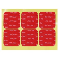 3M VHB 超強力壓克力泡棉方形透明雙面膠帶 65 x 65 mm 6入, 1個