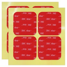 3M VHB 超強力壓克力泡棉方形透明雙面膠帶 75 x 75 mm 4入, 2個