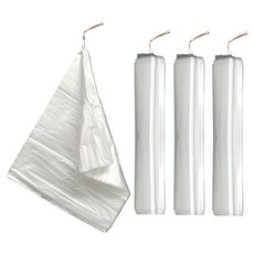 Yori Grida 多用途掛鉤塑膠袋 淡雅透明 3L 2號 21 x 25cm, 4個, 100入, 小(S)