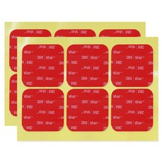 브이에이치비 초강력 아크릴폼 사각형 투명 양면테이프 65 x 65 mm 6p, 2개 2개