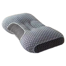 스마일깨비 사용 편한 니트형 숙면 경추베개 800g, 그레이, 1개