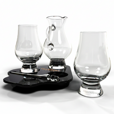 글렌캐런 글래스 2p + 워터저그 + 피펫 + 플라이트 트레이 블랙 + 기프트박스 세트, 1세트