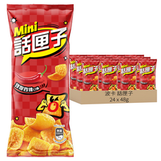 波卡 話匣子 Mini 勁爆香辣口味玉米片, 48g, 24個
