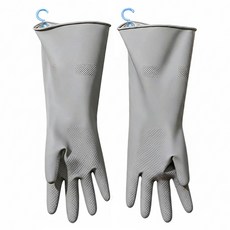 Besthot 掛勾式清潔乳膠手套, 灰色, L, 1組