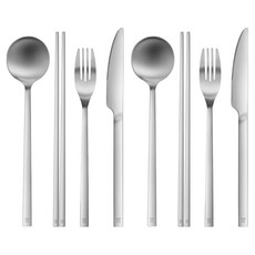 바겐슈타이거 라뜰리에 무광 커트러리 세트, 1세트, 숟가락 2p + 젓가락 2p + 포크 2p + 나이프 2p