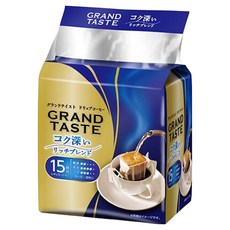 KEY COFFEE 濾掛式咖啡 Grand Taste 豐鬱綜合風味, 6g, 1個, 15入