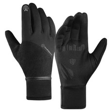 TAPONY 智慧型跑步雙層防寒手套 雙手穿戴組, 黑色, 1套