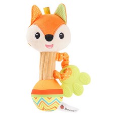 sozzy OhBabyLaugh 搖鈴手握棒, 橘色狐狸, 1個