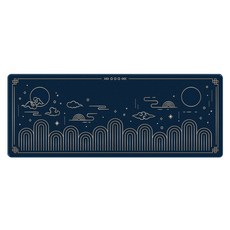 앱코 호작도 일월오봉도 프리미엄 데스크매트, Night 밤, 1개