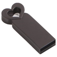 뮤스트 하트 USB 2.0 메모리 블랙, 1개, 16GB