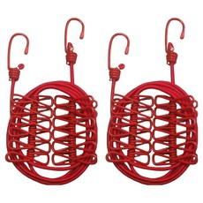마켓피아 휴대용 옷 건조 끈 빨래집게, 빨간색, 2개