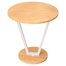 ROI라이프 럭셔리 고급 작은 커피 테이블 라운드 40 x 60 cm, 로그 컬러, 1개