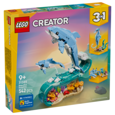 LEGO 創意三合一系列 海洋動物 美麗海豚 Sea Animals: Beautiful Dolphins 31385, 混和顏色, 1個