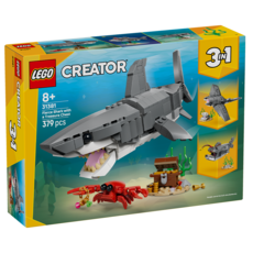 LEGO 創意三合一系列 凶猛鯊魚和寶箱 Fierce Shark with a Treasure Chest 31381, 混和顏色, 1個