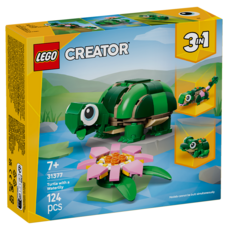 LEGO 創意三合一系列 烏龜和睡蓮 Turtle with a Water Lily Flower 31377, 混和顏色, 1個