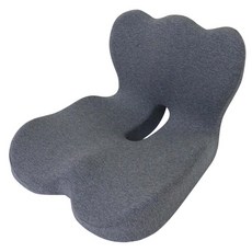 TIMLEI 記憶棉連體坐墊靠背一體靠墊 辦公室椅子護腰屁墊, 灰色