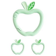 Yarna 蘋果登山扣鑰匙圈, 薄荷綠, 3個