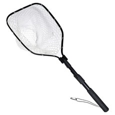 Zlenak 2段折疊式矽膠魚撈網, 黑色