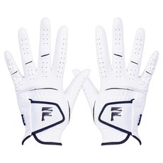 FILA 斐樂 高爾夫女用雷射超細纖維高爾夫手套雙手穿戴組, 白色, 1套