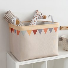 KOSALU 加厚大容量多用途收納洗衣籃 附蓋款 83L, 米色