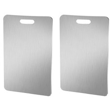 JOEKI 不鏽鋼砧板 A, 銀色, 2個