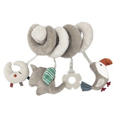 OhBabyLaugh 愛笑寶 動物床繞玩具, 灰大象小鳥, 1個