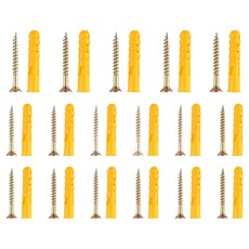 OON 노란색 크로커 플라스틱 확장 나사, 17개