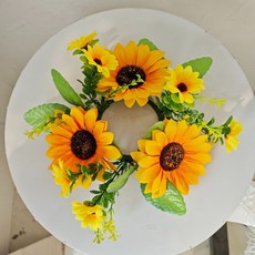 Treova 向日葵吊墜壁掛花環 Large garland 25cm, 混合色