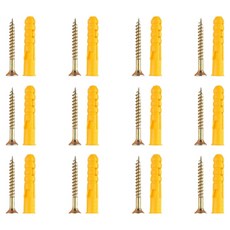 OON 노란색 크로커 플라스틱 확장 나사, 12개