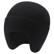 Artirell 護耳騎行防寒針織運動帽, 黑色, 1個