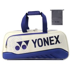 YONEX BA02531WEX 2層錦標賽球袋 25 Expert 系列, WHITE + DEEP BLUE, 1個