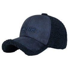 Atirel 運動風半羊羔毛運動棒球帽, 海軍藍, 1個