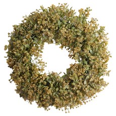 Treova 尤加利花環 裝飾門把吊飾 秋季尤加利花環 35cm, 混合色